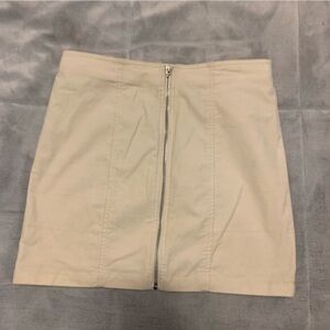 White skirt with zipper detail​​​